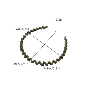 <span class=keywords><strong>Serre</strong></span>-<span class=keywords><strong>tête</strong></span> de mode unicolore en résine ondulée avec <span class=keywords><strong>peigne</strong></span> intégré, pour hommes et femmes, style Alice, pour le sport, accessoires capillaires - Product Image 3
