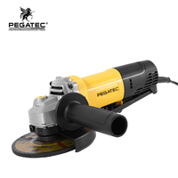 Meuleuse d'angle électrique PEGATEC 125 mm filaire, outils électriques multifonctions pour meulage, découpe et polissage, interrupteur à poussoir