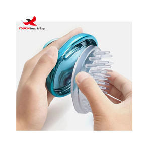 Brosse à shampooing massante pour le cuir chevelu en acier inoxydable avec coussin d'air et savon pour l'exfoliation des pellicules et le soin du cuir chevelu - Product Image 5