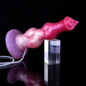 Dildos de animales realistas con eyaculación y ventosa, dildo de silicona con forma de perro, tapón anal impermeable, juguetes sexuales para adultos para mujeres - Product Image 3