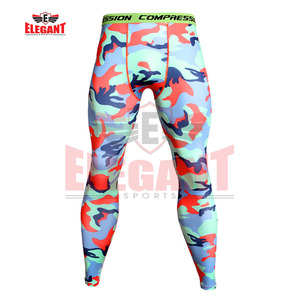 Leggings MMA pour hommes, à la mode, personnalisés, imprimés animaliers par sublimation, antibactériens, respirants, longueur genou, taille élastique, avec coutures - Product Image 6