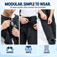 Système de récupération par compression d'air pour le corps entier Kolendy pour les athlètes, bras, hanches et jambes, 4 modes et 4 niveaux d'intensité
