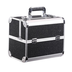 Nouvelle mode Portable en alliage d'aluminium étui à cosmétiques miroir Nail Art cils outils de <span class=keywords><strong>tatouage</strong></span> boîte de rangement multicouche couverture or <span class=keywords><strong>Rose</strong></span> - Product Image 6