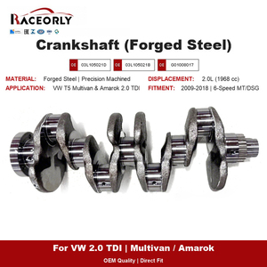 Raceorly 03L105021D Albero Motore in Acciaio Forgiato con Ingranaggio per VW Golf Passat <span class=keywords><strong>Tiguan</strong></span> Amarok Multivan Audi A3 Q5 2009-2018 2.0L <span class=keywords><strong>TDI</strong></span> - Product Image 1