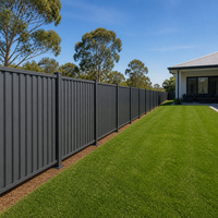 Clôture d'intimité en acier prépeint personnalisable, conforme aux normes australiennes, pour villa moderne, jardin, grande pelouse, clôture de délimitation