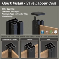 Lamas de Aluminio para Cercas Comerciales y de Fábrica, Resistentes, con Recubrimiento en Polvo Extruido GD, Antióxido, Personalizables, Aleación 6063