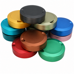 Scatola per Snus Portatile All'ingrosso, Contenitore in Metallo Nero a 3 Scomparti, Scatole Vuote in Alluminio per Incisione Laser - Product Image 2