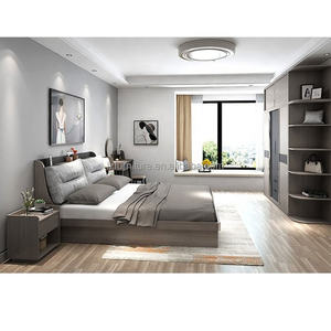 Foshan Furniture Wooden Bed Frame with <b>Storage</b> Double Queen Bed Frame with Drawers For Hotel Apartmetn - Product Image 4