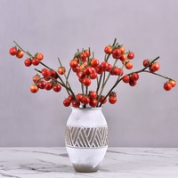 Kunstmatige kersentomaten tak 68cm, nep tomatenstoot met 11 vruchten voor thuis, kantoor, hotel, bruiloft, vaasdecoratie, groothandel