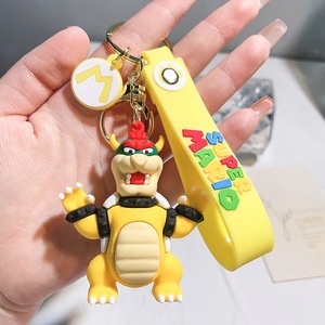Llaveros de PVC 3D de Dibujos Animados de Anime Super <span class=keywords><strong>Mario</strong></span> <span class=keywords><strong>Bros</strong></span>, Llavero de Goma Personalizado con Forma de Hongo, Luigi y <span class=keywords><strong>Yoshi</strong></span>, Regalo Promocional - Product Image 2