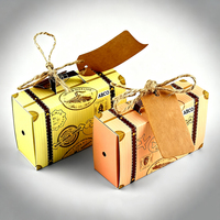 Mini valise avec tiroir, boîte cadeau en papier pour bonbons, boîte cadeau pour mariage, fête d'anniversaire, boîtes en carton kraft