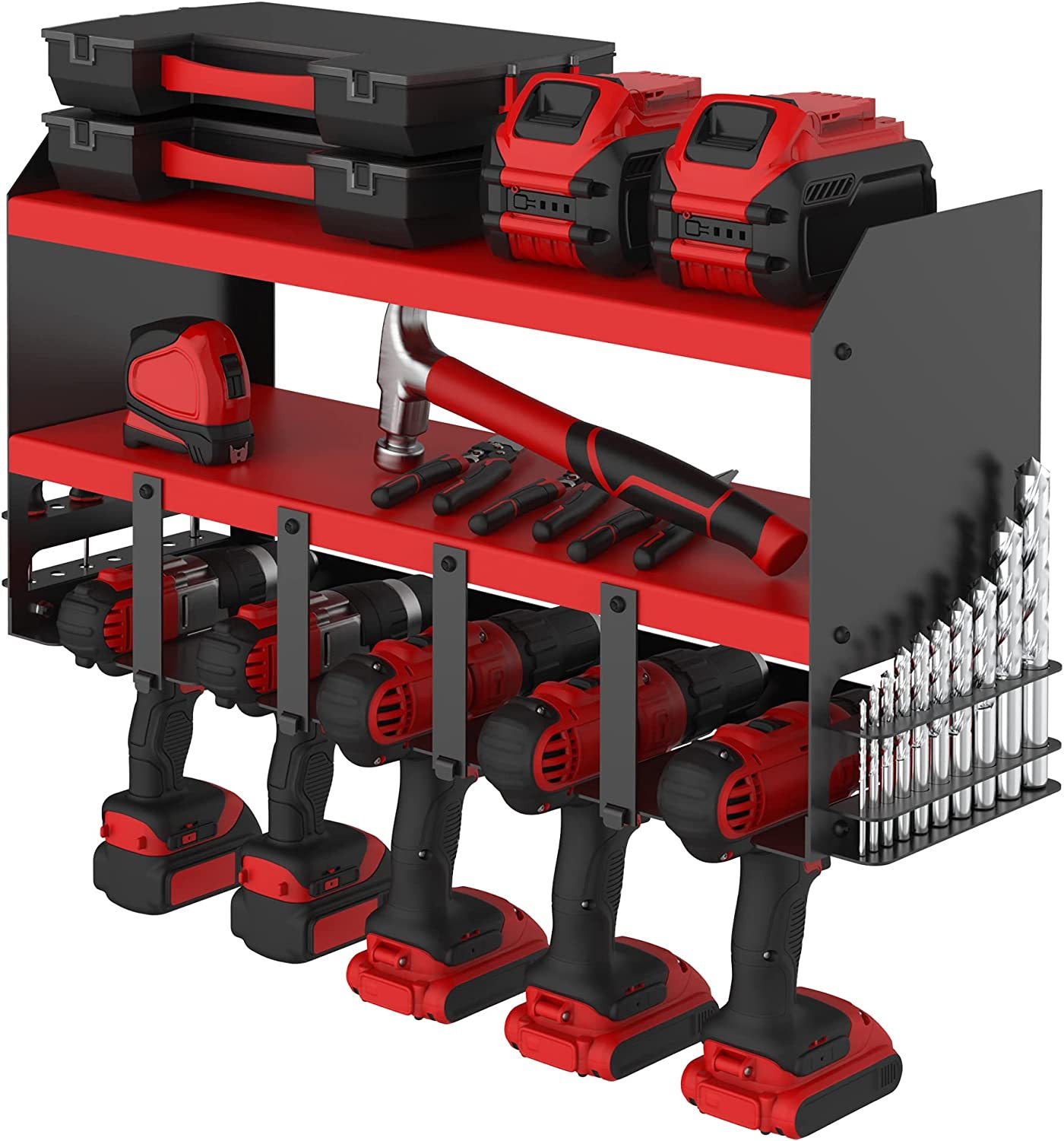Porte-outils Mural Joyhut - Support Pour Perceuse, Visseuse, Outils - Noir