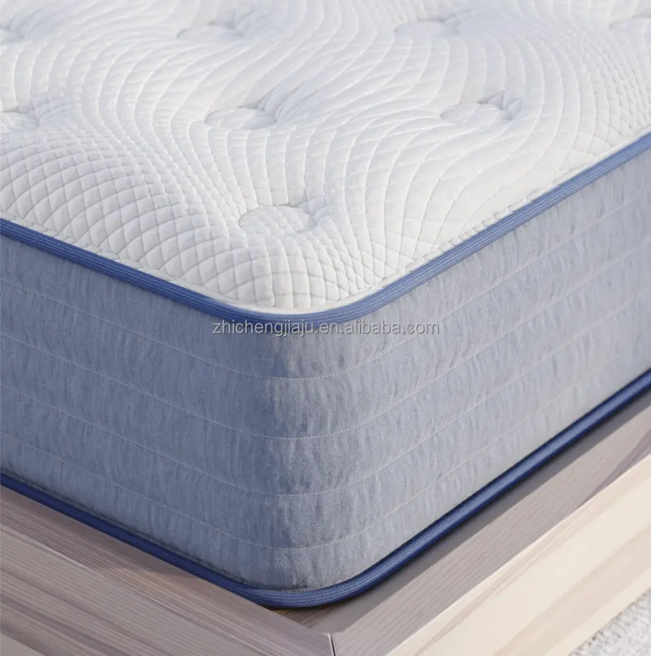 12 inch hybrid mattresses Fireproof Uk Standard 7 Zone Pocket Spring Mattress Gel Infused Memory Foam latex Mattress