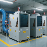 Système de climatisation HVAC industriel à haute efficacité, pompe à chaleur monobloc de type DC Invert pour le chauffage et le refroidissement domestique