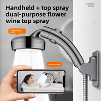 Pommeau de Douche Masseur Capillaire Portable en Acier Inoxydable 304 de Haute Qualité avec Lave-Cheveux, Accessoires de Robinet de Salle de Bain, Vente en Gros