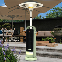 Chauffage Électrique Portable Infrarouge 2000W avec Élément Chauffant PTC, Ventilateur à Commande Mécanique, Ventilation, Désodorisation et Protection Contre la Surchauffe