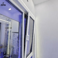 Ventana Abatible y Giratoria de PVC para Viviendas, con Inclinación Interior y Aislamiento Térmico, Diseño Moderno