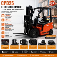 Chariot élévateur électrique CPD25 2.5T : Batterie 80V/230Ah, Mât de 4,8 m, Curtis, Déplacement latéral