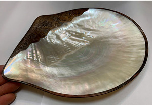 จานเปลือกหอยมุกเวียดนาม จานงานเลี้ยงสุดหรู ผลิตภัณฑ์สั่งทำพิเศษ ขนาด 8 นิ้ว แบบธรรมชาติ - Product Image 6