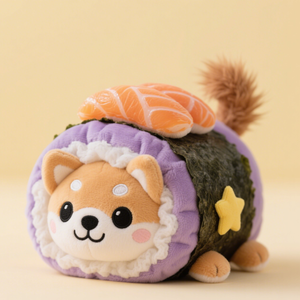 ชิบะอินุตุ๊กตาซูชิตุ๊กตาปลาแซลมอนของเล่นตุ๊กตาผ้ากำมะหยี่ผ่อนคลายเพื่อความสนุกสนาน - Product Image 3