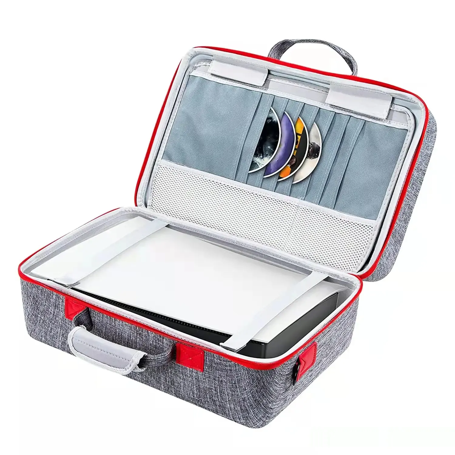 Bolsa de EVA portátil con cremallera Caja de disco duro Organizador de auriculares Estuche de disco duro electrónico impermeable para auriculares