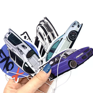 Désodorisants de voiture suspendus en papier personnalisés avec logo sur mesure, parfums variés longue durée, en gros pour promotions et cadeaux - Product Image 2