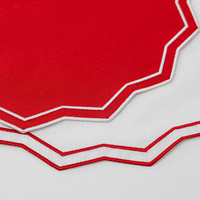 Serviettes et sets de table en lin naturel brodées à la main, bords festonnés, taille personnalisée, 300 couleurs, style américain pour mariages et hôtels