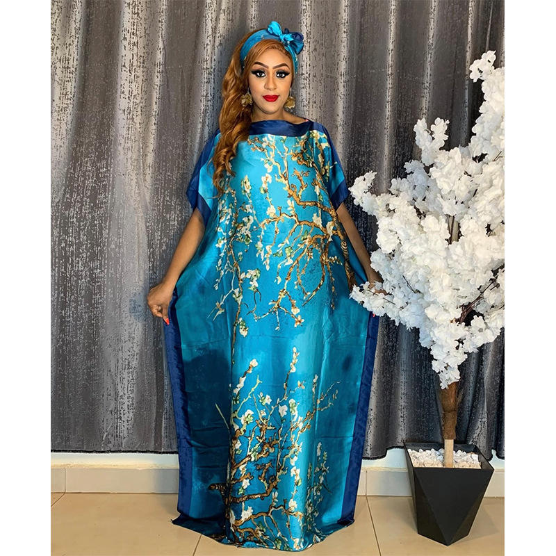 Authentic African Elegance: Crafted blue white dashiki dress for Global  Buyers