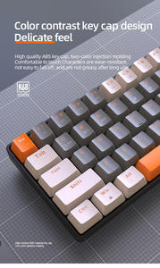 Clavier de jeu mécanique sans fil 2.4G/BT 68 touches 2023 pour entrepôt, clavier de jeu Hotswap en arabe - Product Image 4