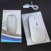 Mouse Nirkabel Ultra Tipis Dual Mode BT 2.4G USB Optik RGB Isi Ulang Ergonomis Portabel Mini dengan 1600DPI