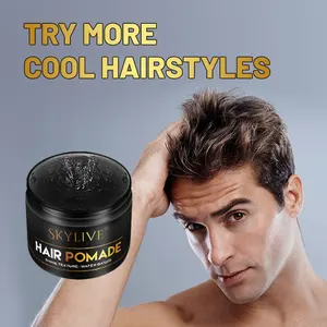 OEM专业凝胶品牌水基坚固中等保持边缘控制蜡男士头发造型发油