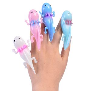 Juguetes de Dedo de Axolotl Unisex al por Mayor, Lanzadores de Salamandra <span class=keywords><strong>El</strong></span>ásticos, Juegos Voladores, Juguetes Novedosos, Recuerdos de Fiesta para Niños y Adultos - Product Image 2