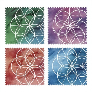 <span class=keywords><strong>2022</strong></span> $5 Pegatinas <span class=keywords><strong>de</strong></span> Sellos Impermeables Ecológicos Vintage con Diseño Floral Geométrico 'Us Forever', 5 Hojas, 100 Unidades, Decoración para Fiestas a Granel - Product Image 3