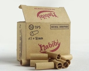 Natural Unrefined Paper Tips 50 Count 7x18mm <b>Pre</b> <b>Rolled</b> <b>Cones</b> - Product Image 1