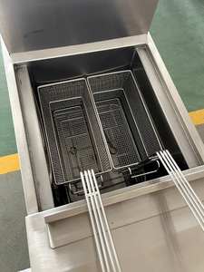 Yeni Gazlı/LPG'li Fritöz 1 Tanklı 2 Sepetli Otomatik Filtre Sistemli ve Bilgisayar Kontrol Panelli Patates Kızartması İçin Kolay Temizlenen - Product Image 5