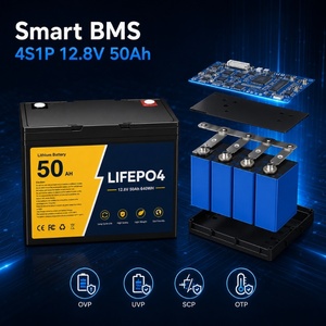 Batterie LiFePO4 12,8 V 50 Ah à décharge profonde pour camping-car, camping et stockage solaire avec BMS - Product Image 4