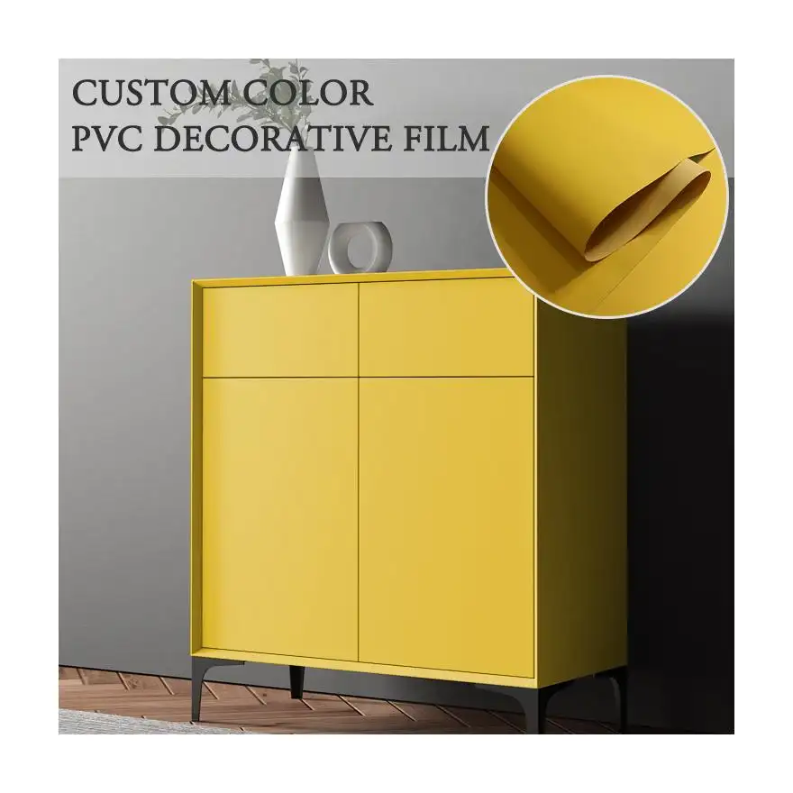 PVC Membrane Decorative Uv Coating Pvc Film Pvc Door Foil Vinyl Film Matte White For Furniture