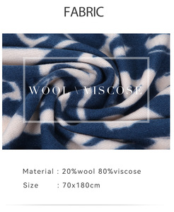 Soft <b>Wool</b> Blend Heart Print Scarf for Women 70x180cm Warm Fringed Shawl Stylish Autumn Winter <b>Wrap</b> - Product Image 6