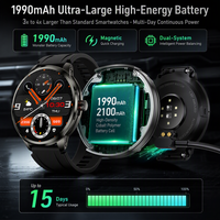 Montre connectée 4G 5G avec écran rond de 1,95 pouce, carte SIM, appel vidéo, 3 Go de RAM, 32 Go de stockage, caméra, Wi-Fi, batterie de 1990 mAh, compatible avec les téléphones Android