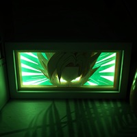 Boîte à lumière LED avec logo personnalisé, OEM, sculpture en papier 3D, lampe de nuit alimentée par USB, vente en gros, lampe à ombre pour cadeaux promotionnels