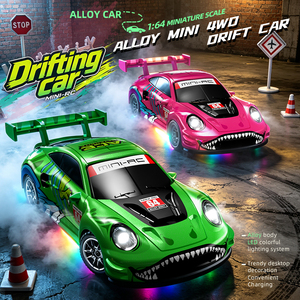 Nuevo Coche RC de Derrape a Escala 1/64 SJY-64001 2.4G 4WD con Carrocería de Aleación, Acelerador a Proporción Completa y Luces LED, Regalo para Niños 2026 - Product Image 1