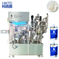 Machine d'emballage entièrement automatique aseptique à double buse à flux laminaire pour sachets de lait pasteurisé