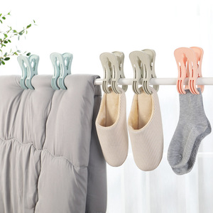 Large Plastic Clothes Drying <b>Clips</b> Double Toothed Windproof For Sheets Socks And Clothing Organizer <b>Hook</b> Type Durable - Product Image 1