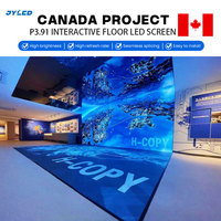Écran LED interactif pour sol, résistant, capacité de charge de 2000 kg, étanche IP65, capteur intelligent, affichage publicitaire, centre commercial