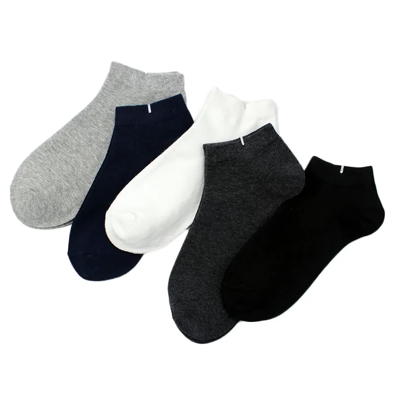 Cheap no show socks solid color cotton boat low cut socks men wholesale