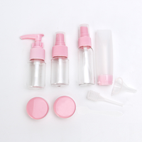 Pulvérisateur en plastique PET emballage cosmétique bouteille de voyage ensemble 50ml 80ml 100ml pots cosmétiques portable petite taille vide bouteille de soin de la peau