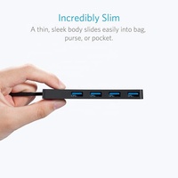 Hub USB 3.0 Type A, 4 Ports, pour Macbook, iMac, Surface Pro et Notebook, PC portable, disque Flash, disque dur et plus encore