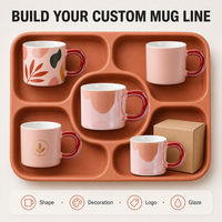 Taza de Cerámica de 350 ml con Logotipo Personalizado, Impresión en Ambos Lados, Taza de Café para Regalos, Estilo Ins