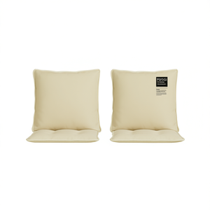 Cojines para sillas de exterior de tela Oxford color crema, tamaño pequeño, resistentes al agua, extraíbles y lavables - Product Image 1