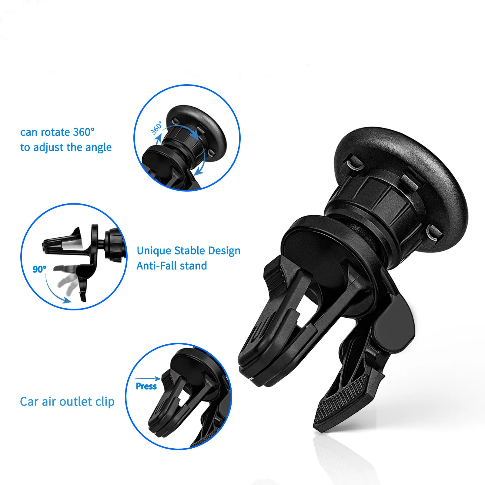 2020 New Hot Selling Universal Customized Logo Gravity Car Mount Deform air vent Clip Mobile Phone Holder